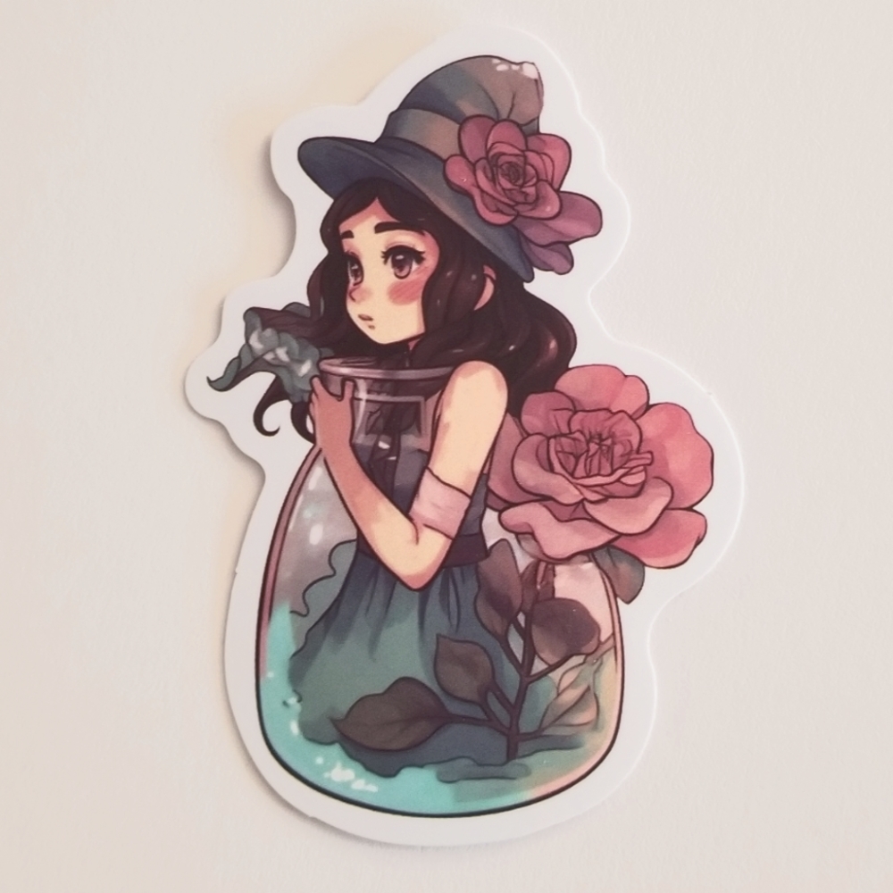 10/$10 Girl In A Bottle Sticker